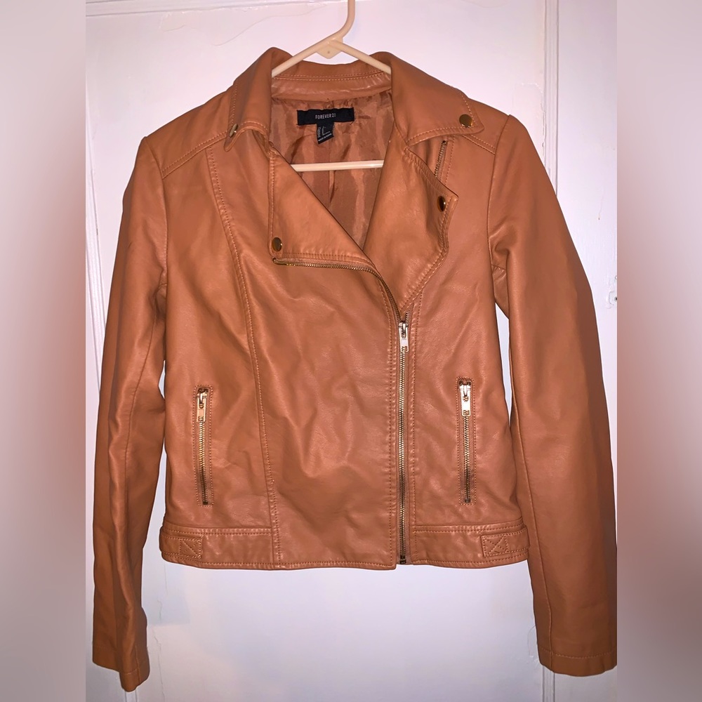Forever 21 Faux Leather rosegold jacket
